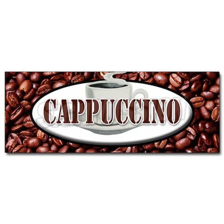 Signmission CAPPUCCINODECAL sticker italian espresso milk hot foam coffee cream, D-48 Cappuccino D-48 Cappuccino
